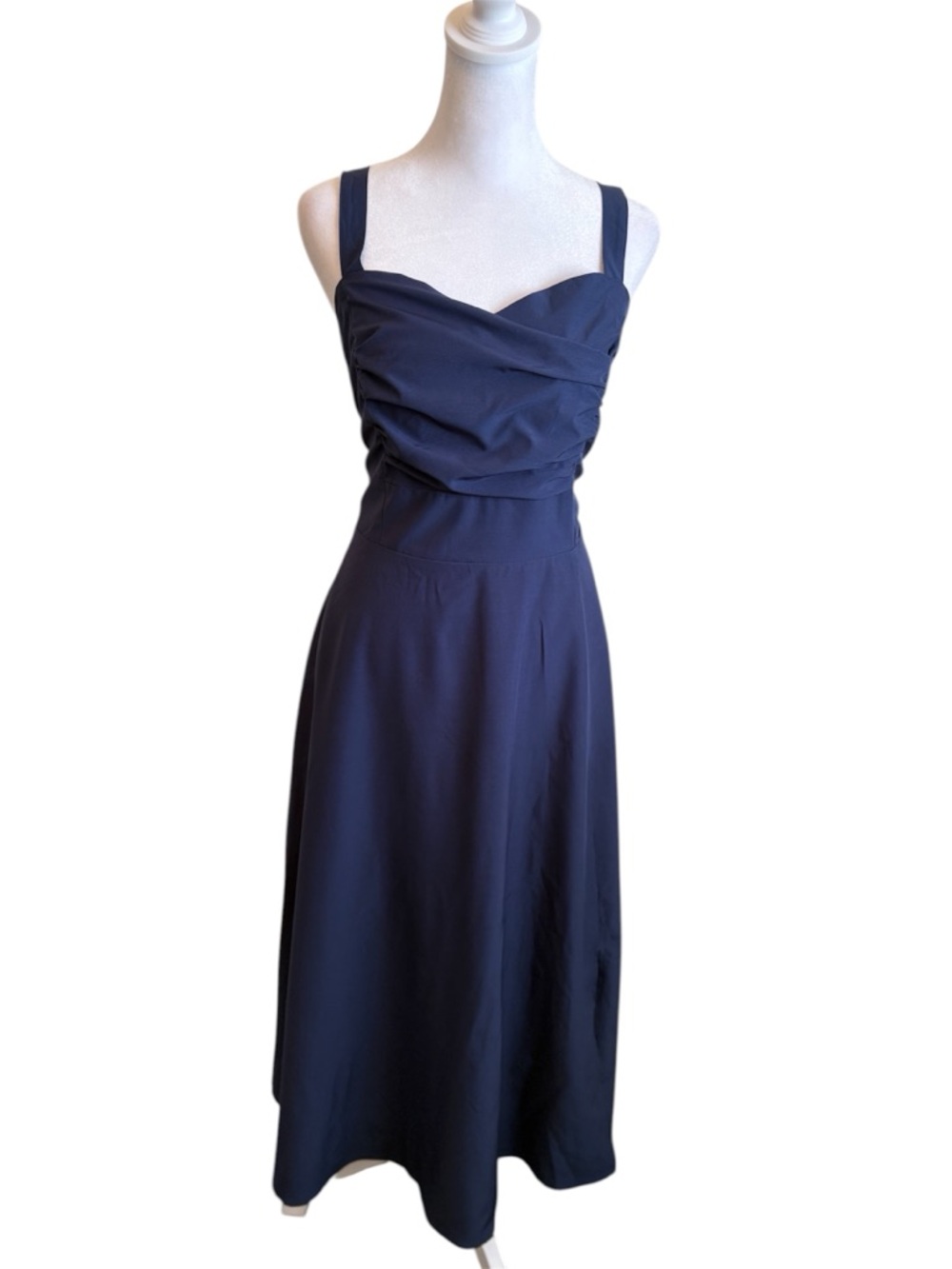 New 2XL Belle Poque Navy Vintage 1950’s A Line Midi Swing Dress
